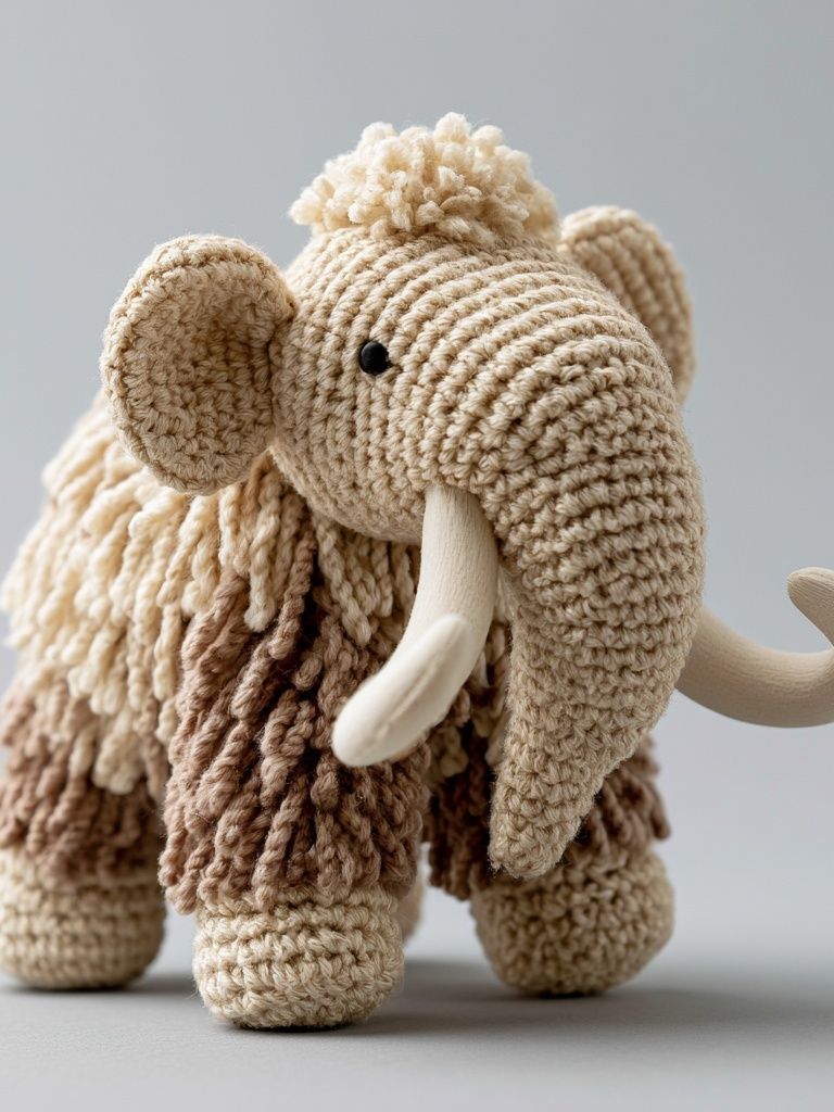 Crocheted Mammoth Nursery Print. poster detail