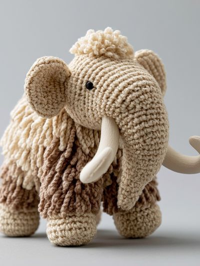 Crocheted Mammoth Nursery Print. poster print