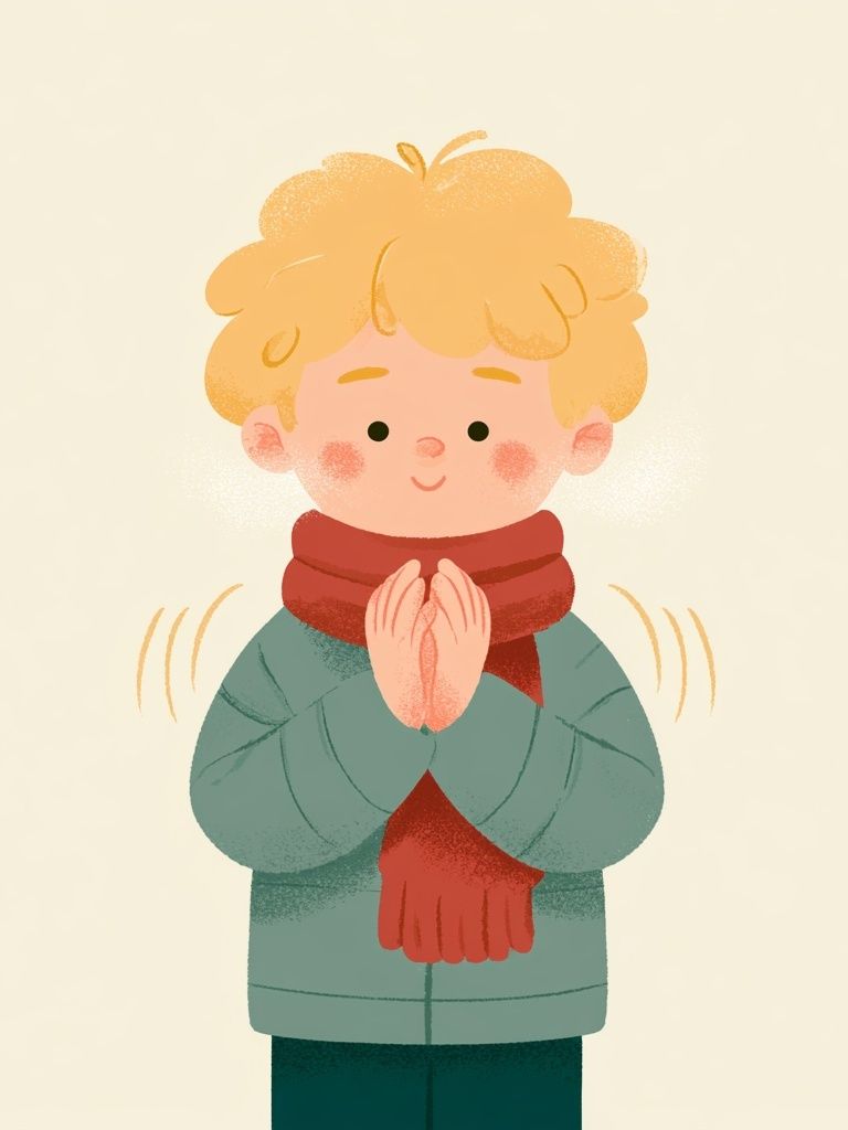 Winter Child Illustration Poster. poster — kids art