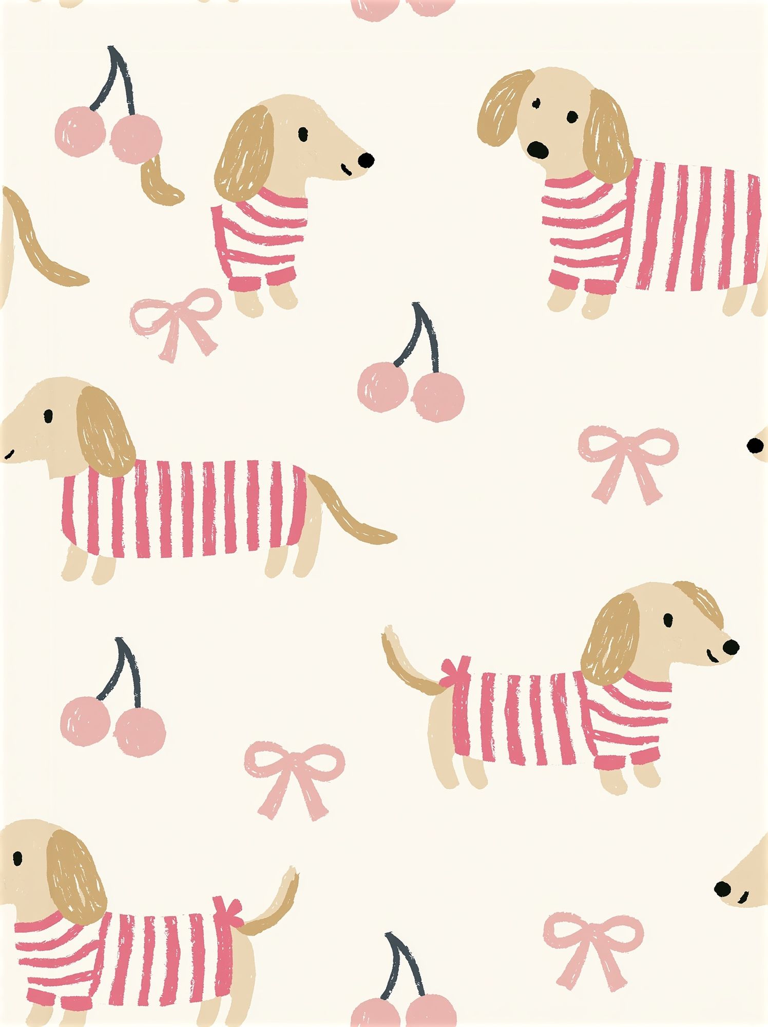 Playful Dachshund Pattern Poster. poster — kids art