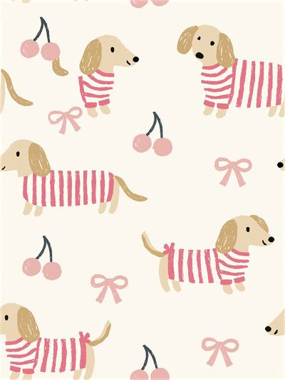 Playful Dachshund Pattern Poster. poster