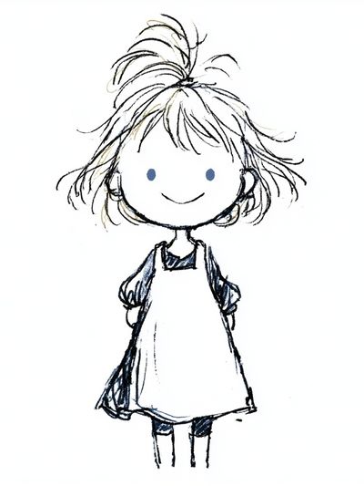 Smiling Girl Sketch Poster. poster print