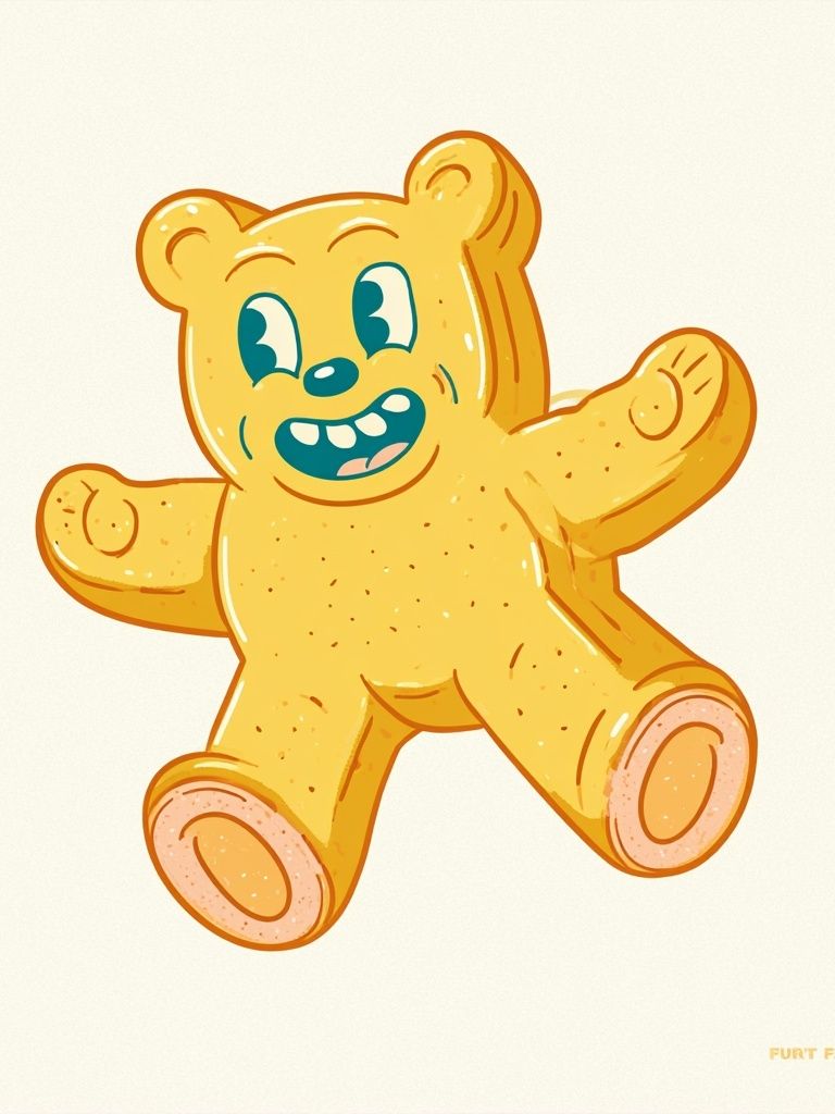 Cute Teddy Bear Cartoon Poster. poster — kids art