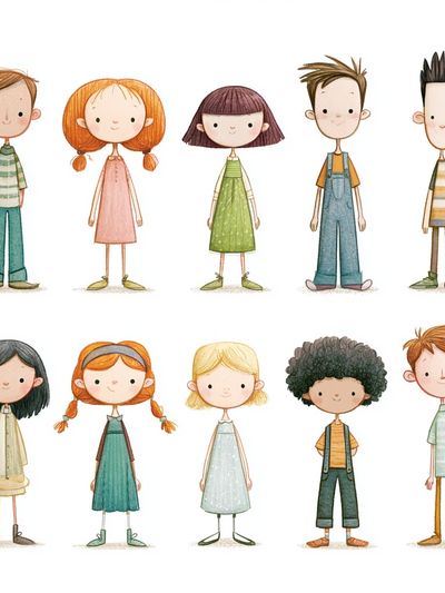 Cute Children Illustration Poster.