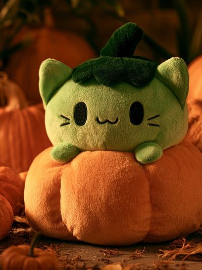 Pumpkin Cat Plush Poster.