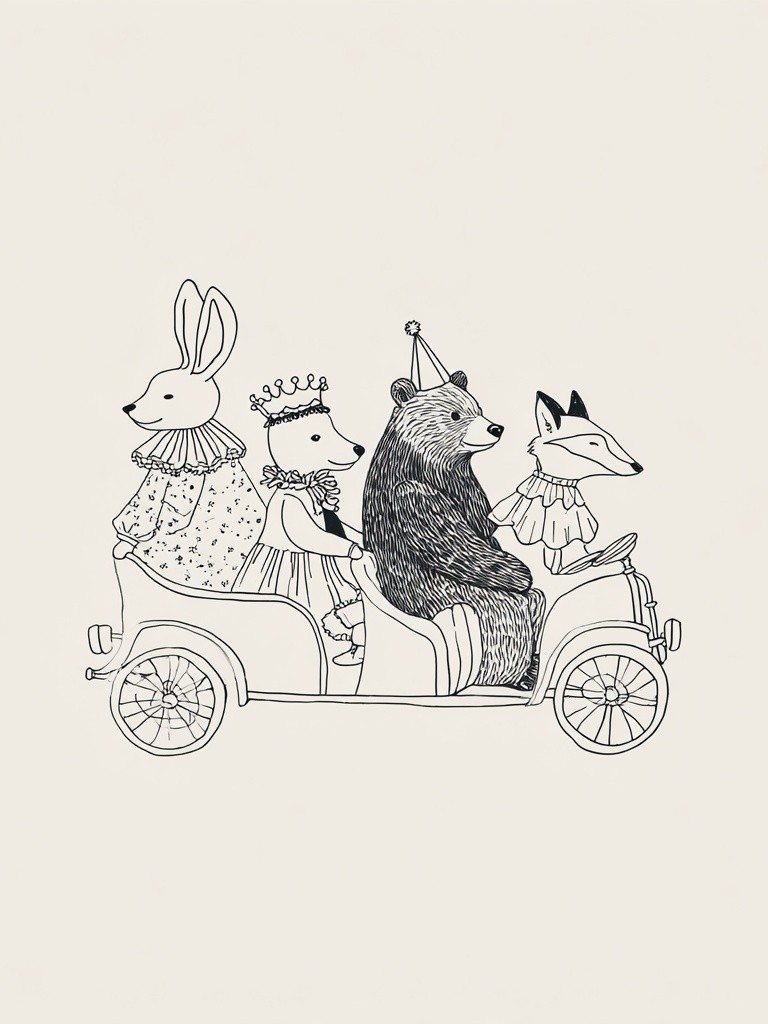 Animal Parade — Illustration Print. poster detail