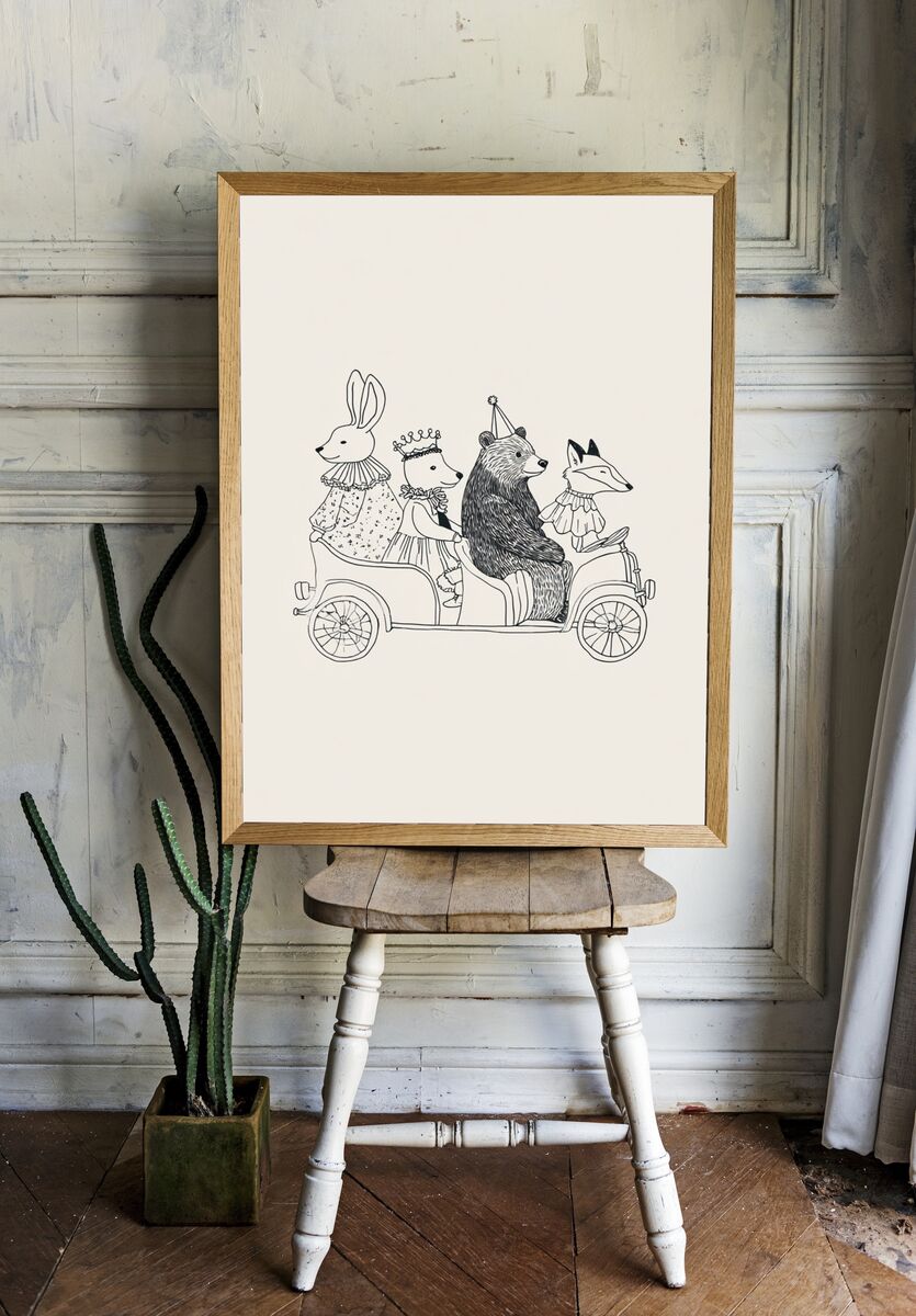 Animal Parade — Illustration Print room preview