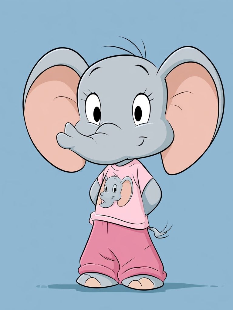 Cute Baby Elephant Cartoon Poster. poster — kids art