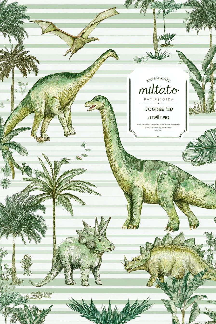 Dinosaur Jungle Nursery Print. poster — kids art