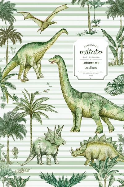 Dinosaur Jungle Nursery Print. poster print
