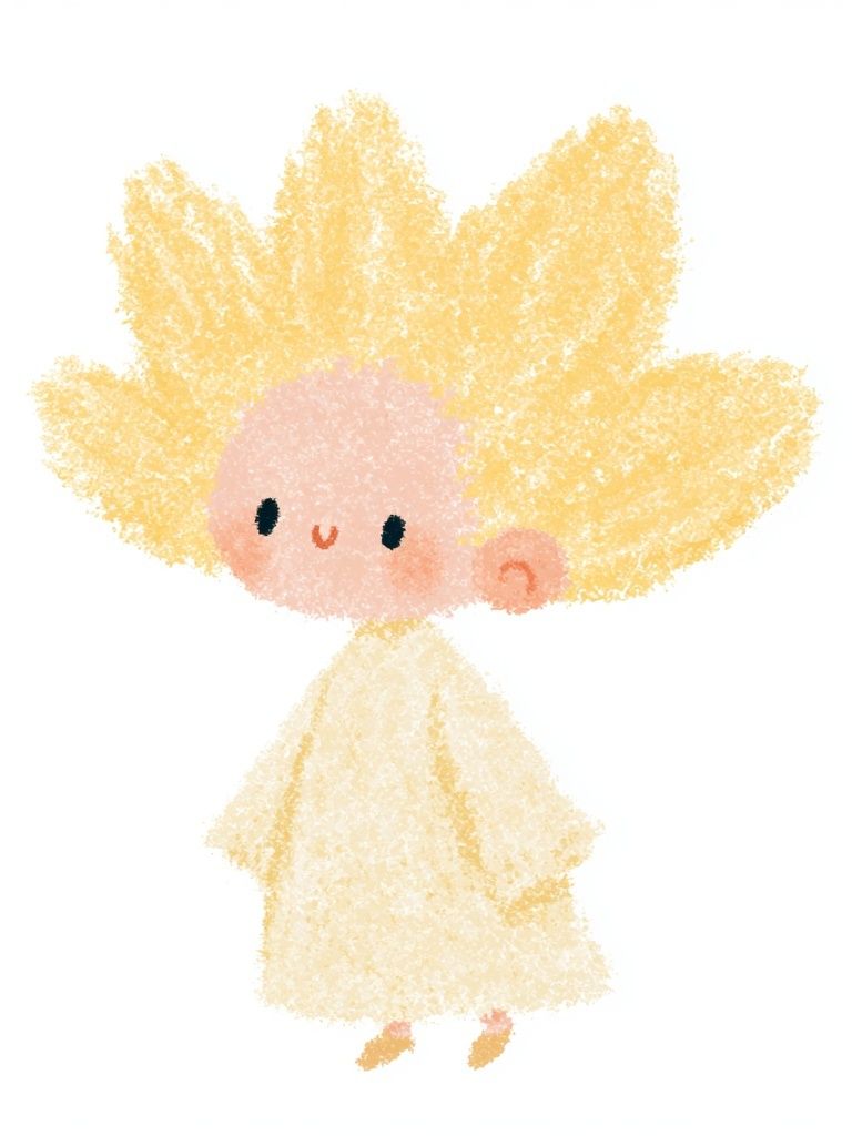 Cute Angel Illustration Poster. poster detail