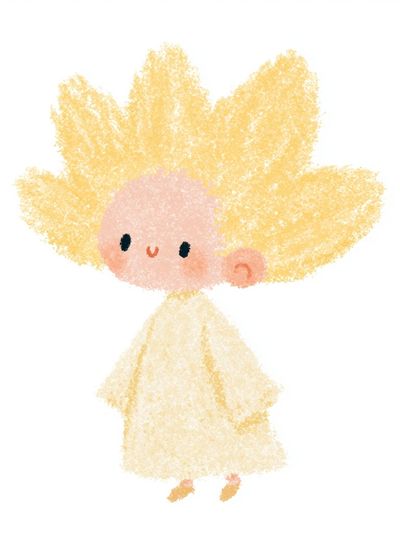 Cute Angel Illustration Poster.