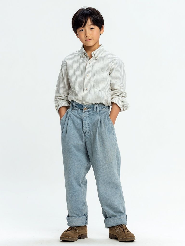 Stylish Young Boy Portrait Poster. poster — kids art