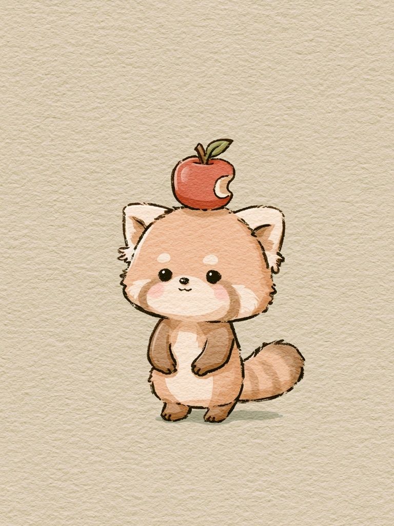 Cute Fox Watercolor Poster. poster detail