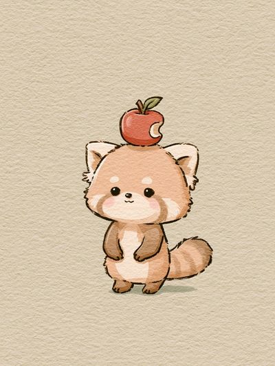 Cute Fox Watercolor Poster. poster print