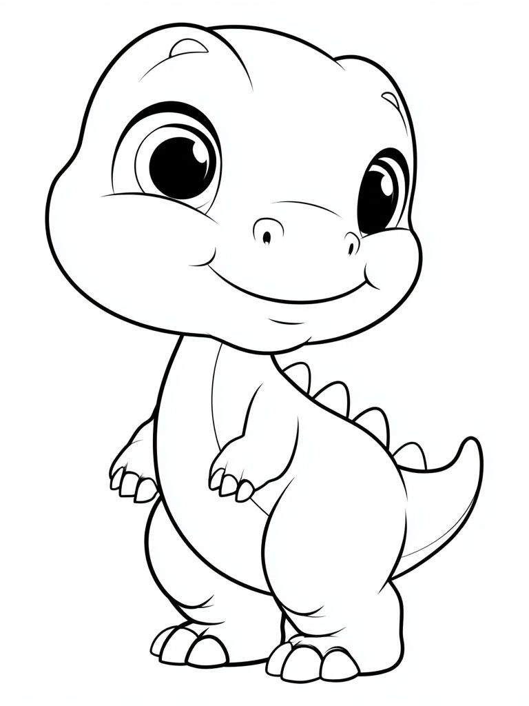 Cute Baby Dinosaur Cartoon Poster. poster — kids art