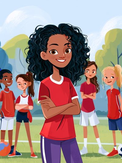 Youth Soccer Team Illustration Poster.