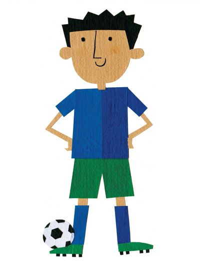 Soccer Boy Illustration Poster. poster