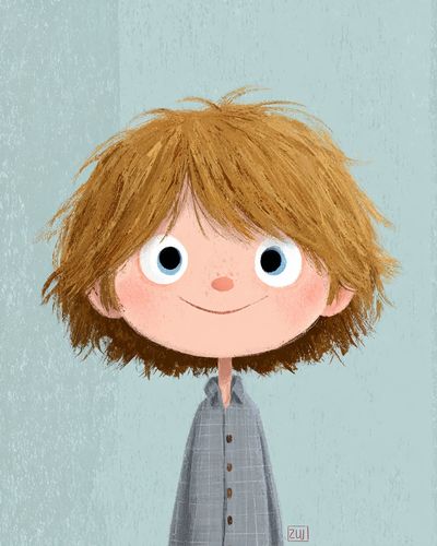 Happy Boy Illustration Poster. poster print