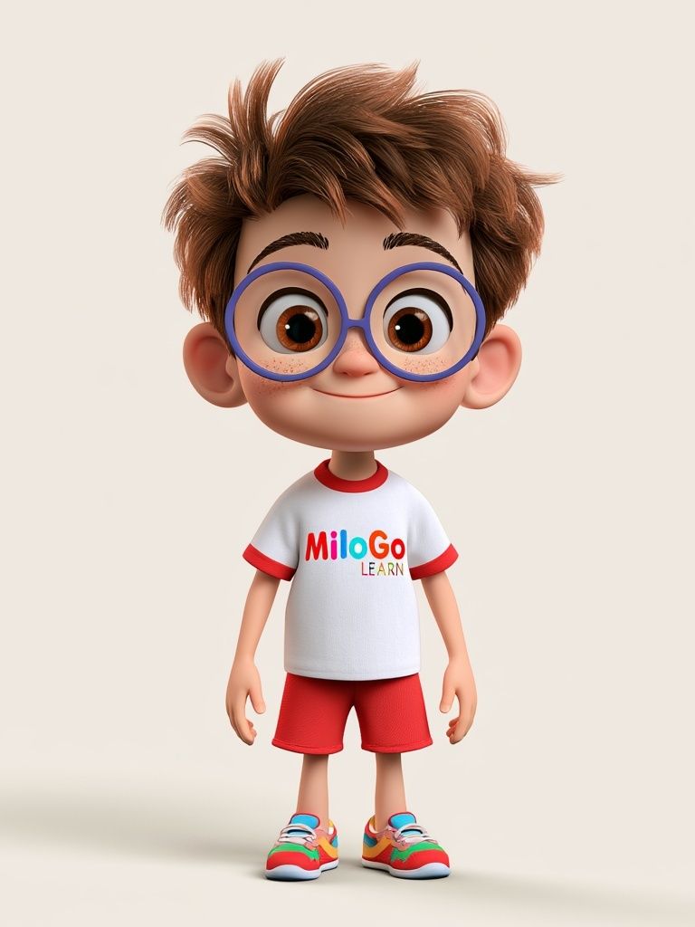 MiloGo Learn Boy Illustration Poster. poster detail