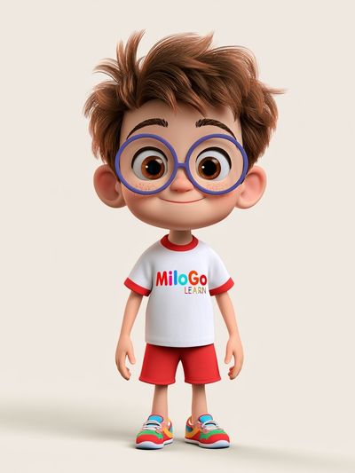 MiloGo Learn Boy Illustration Poster. poster