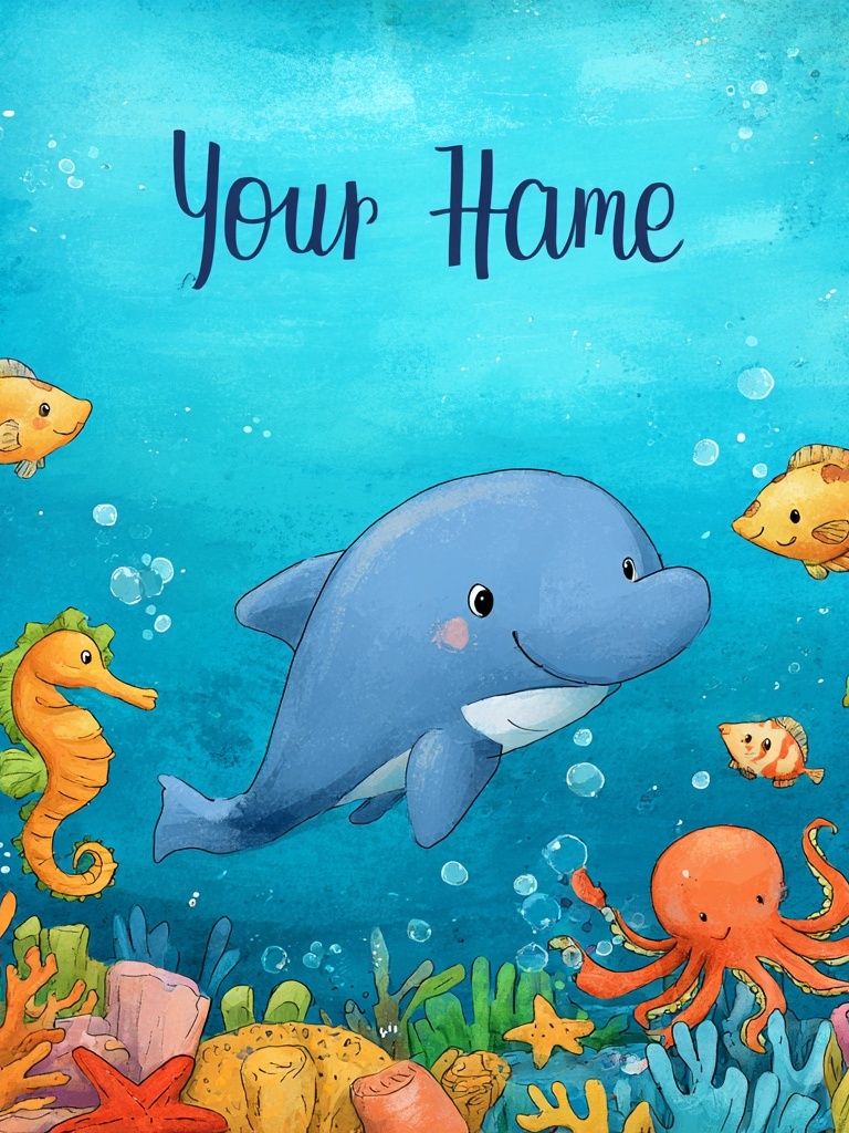 Underwater Friends Nursery Poster. poster detail