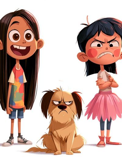 Playful Kids Characters Illustration Poster. poster
