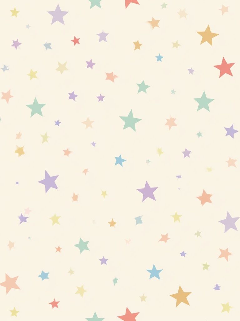 Pastel Star Pattern Print. poster detail