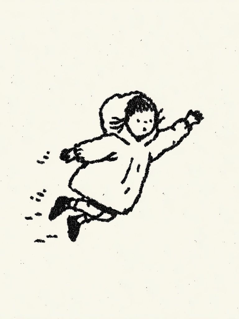 Child in Snow — Illustration Print. poster detail