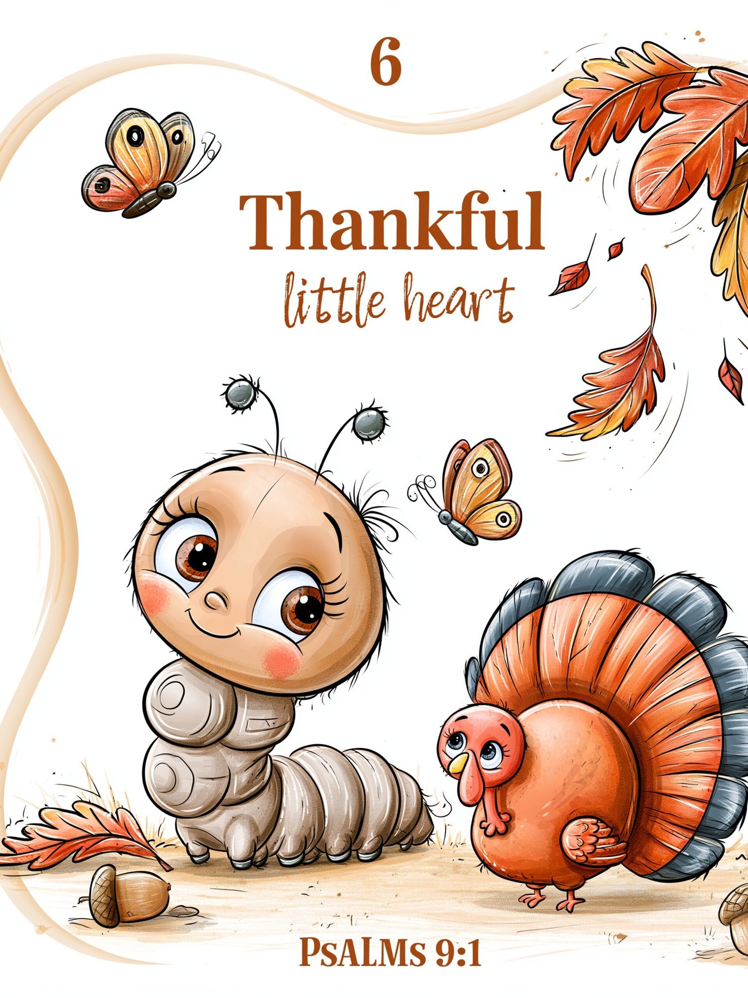 Thankful Little Heart Nursery Print. poster detail