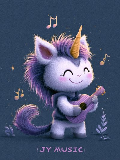 Unicorn Music Poster. poster print