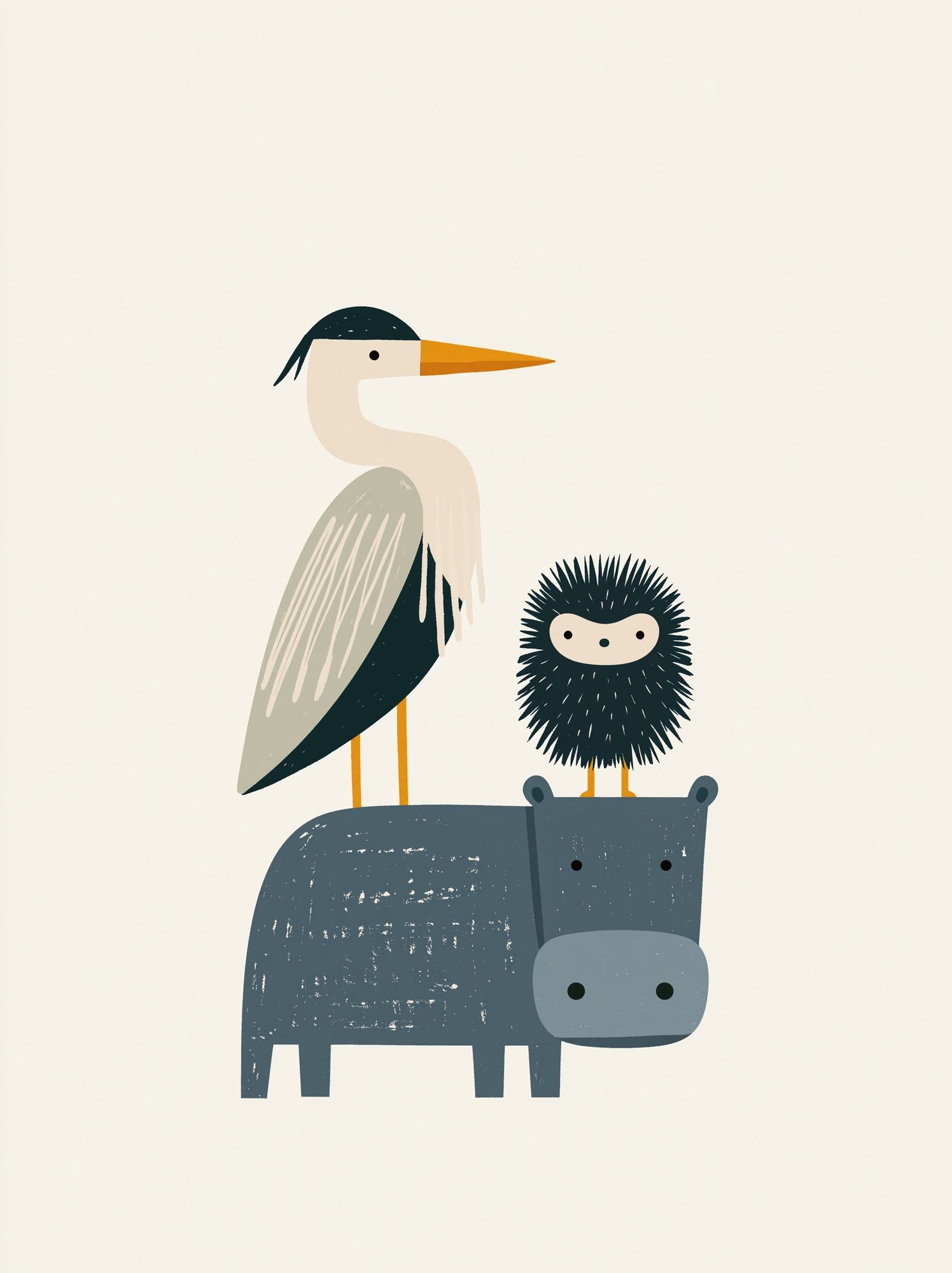 Cute Animal Friends Illustration Poster. poster — kids art