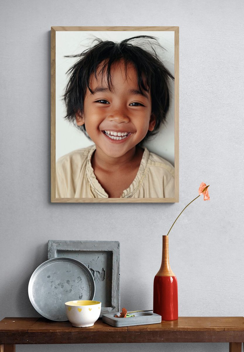 Joyful Child Portrait Poster. — room view 3