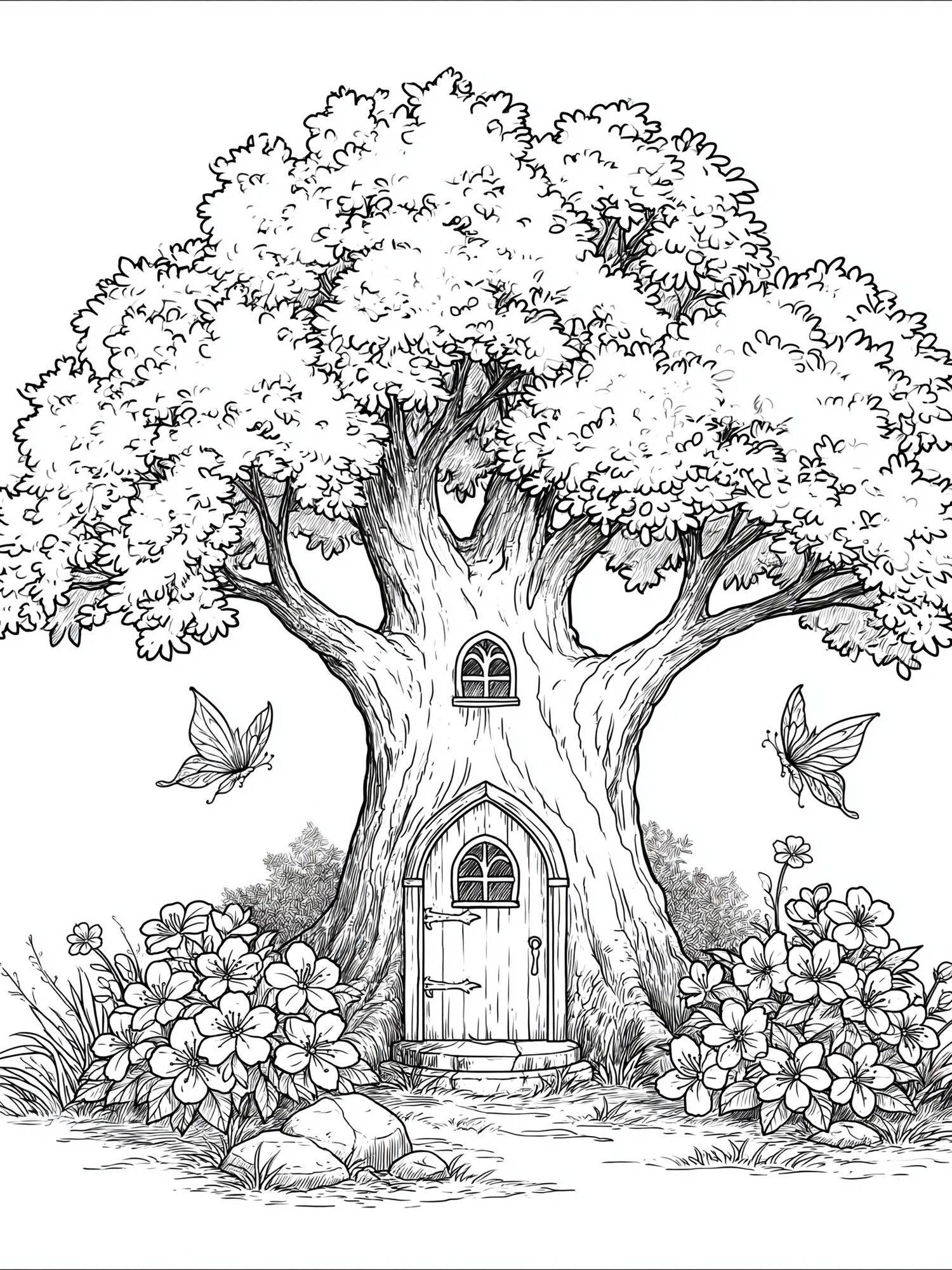 Enchanted Treehouse Garden Print. poster detail