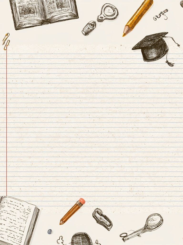 School Supplies Illustration Poster. poster detail