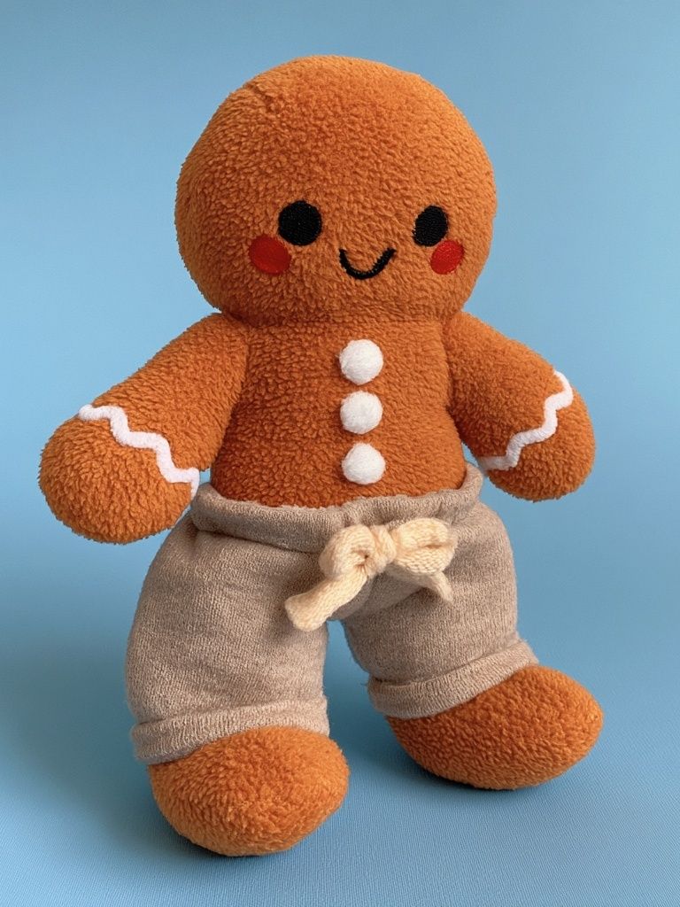 Gingerbread Plush Toy Poster. poster detail