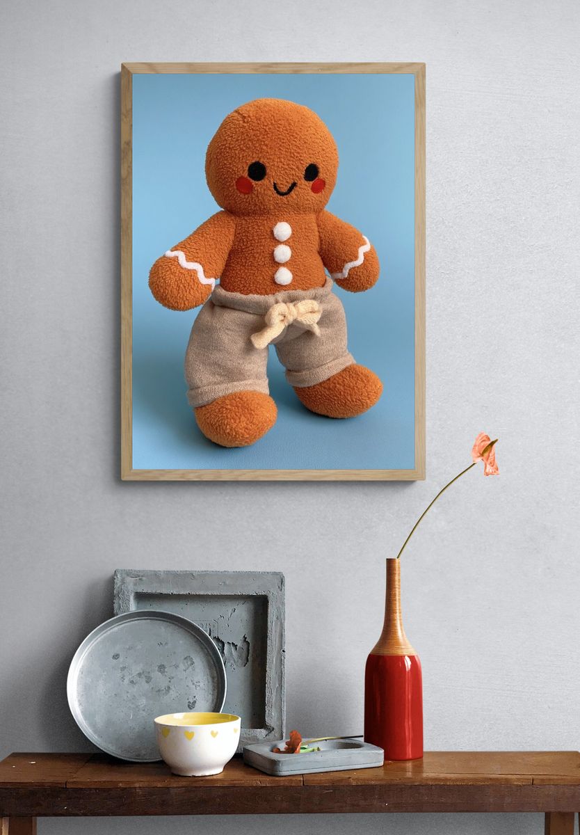 Gingerbread Plush Toy Poster. — room view 3