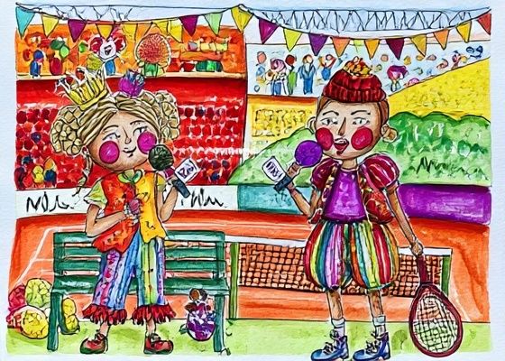 Colorful Kids Sports Illustration Poster. poster — kids art