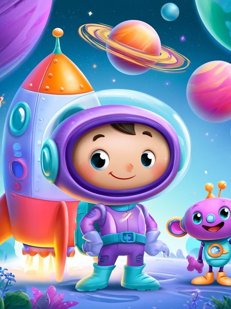Space Adventure Kids Poster. poster — kids art