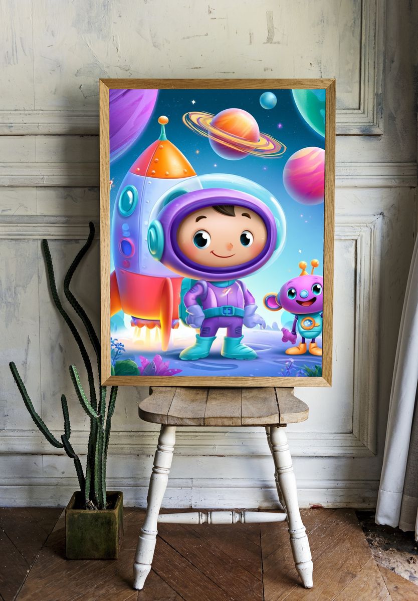Space Adventure Kids Poster. — room view 1