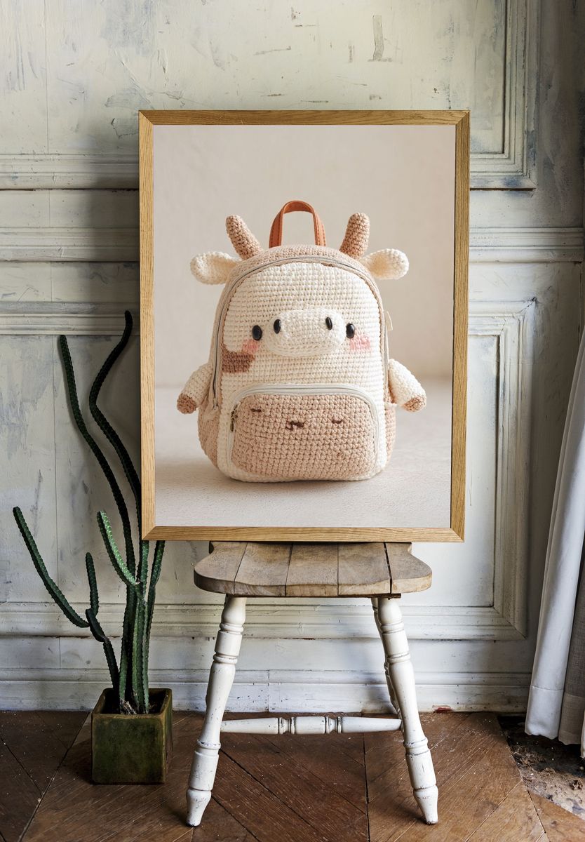 Cute Cow Backpack — Print room preview