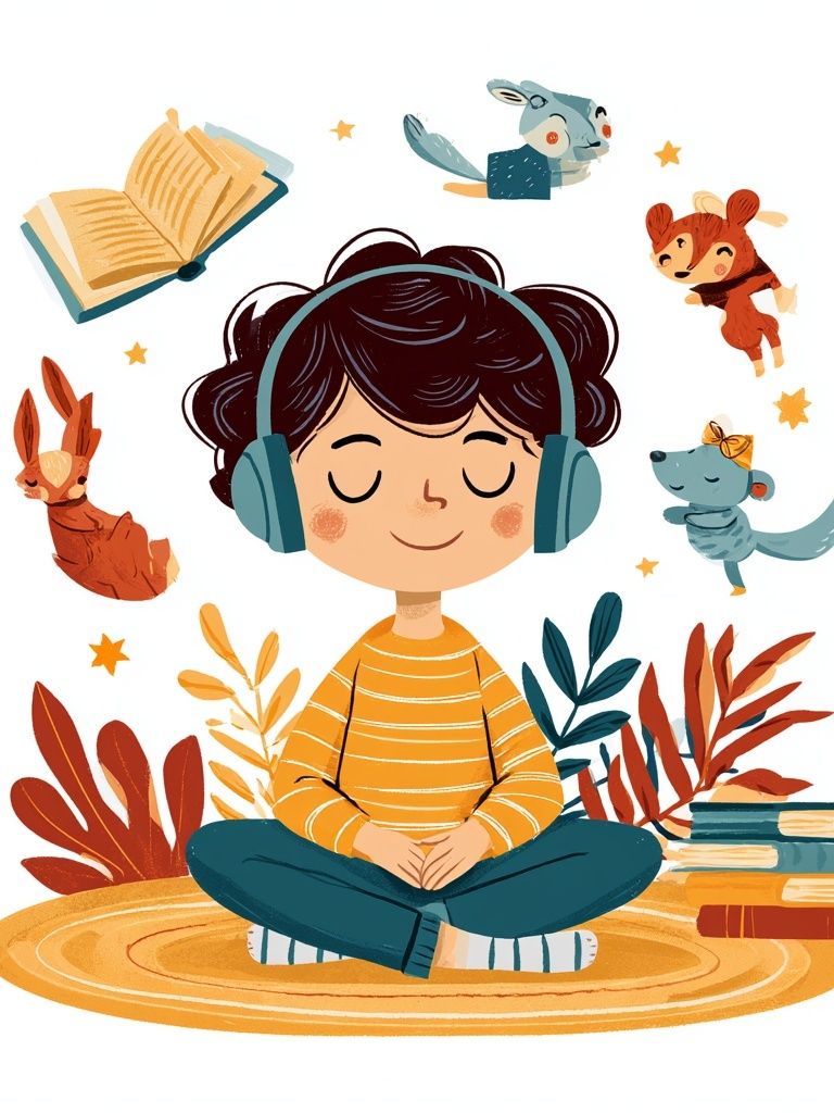 Reading Child Illustration Poster. poster detail