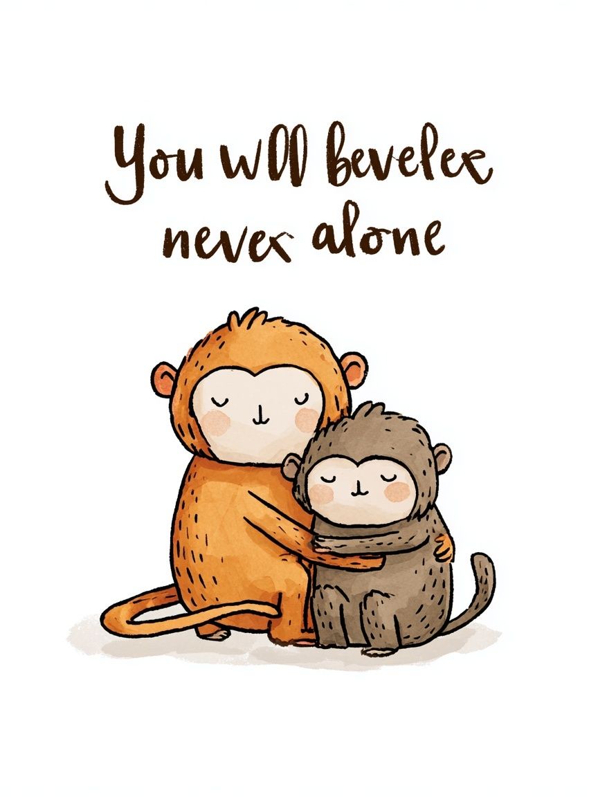 You Will Never Beveler Alone Typography Print. poster detail