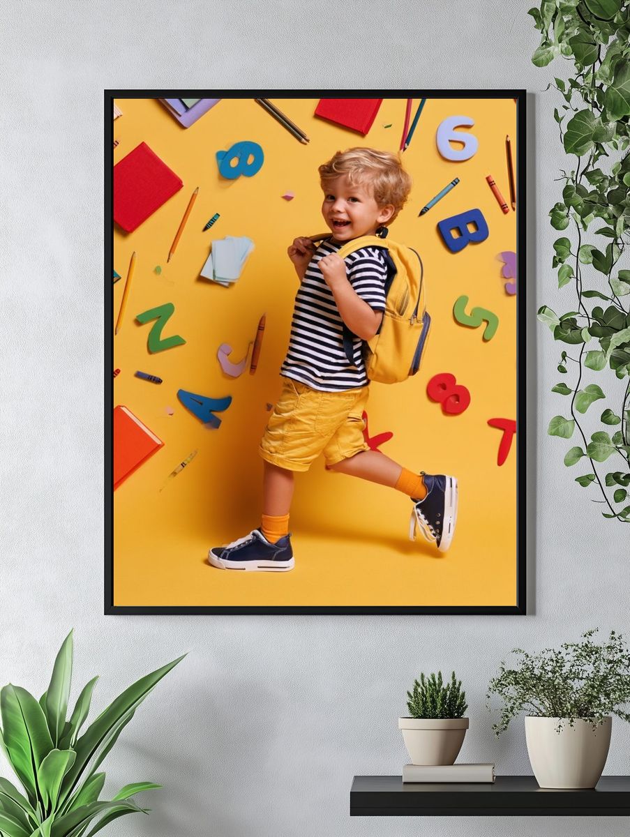 Back to School Boy Photography Poster. — room view 4