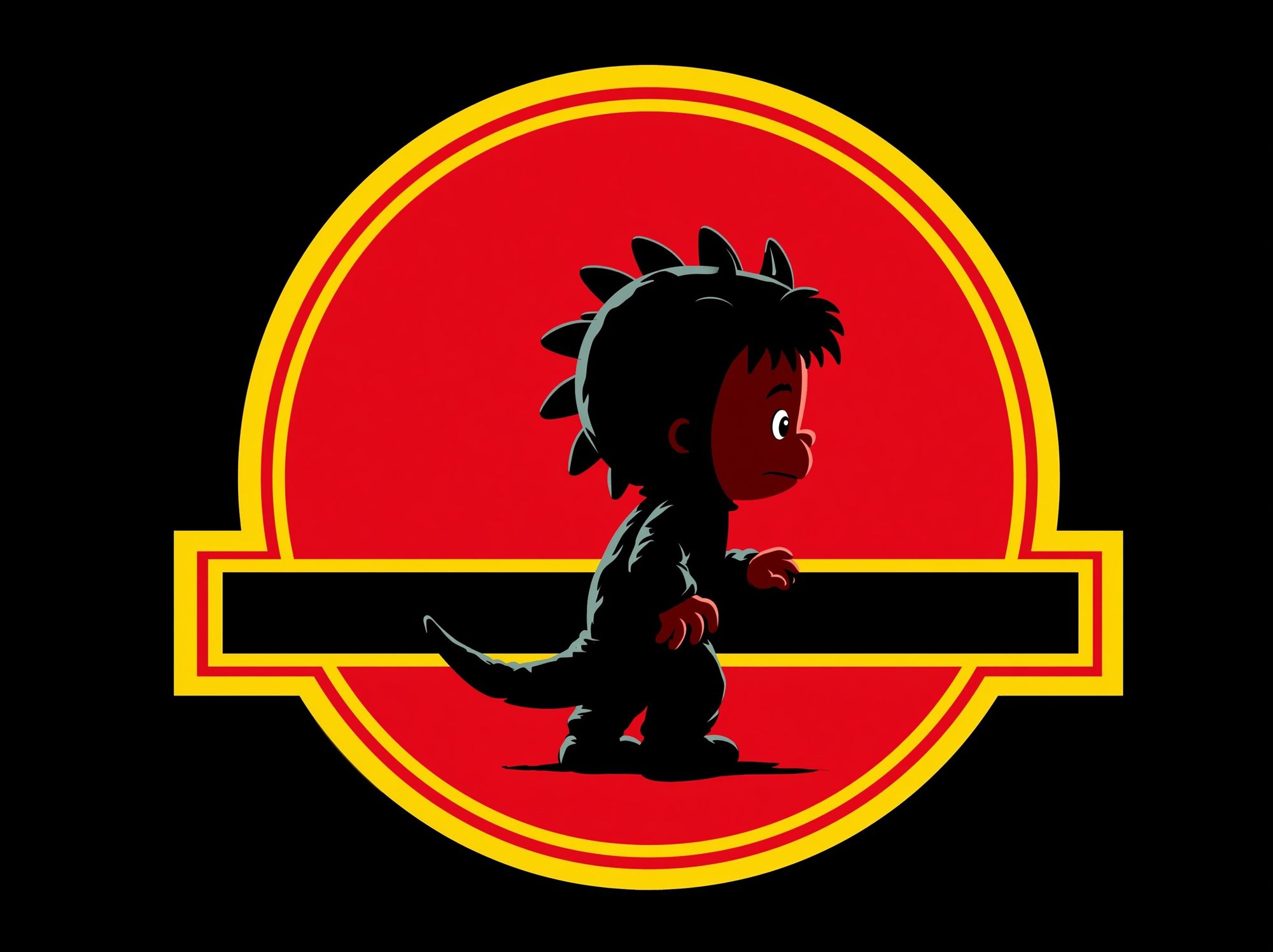Cute Dinosaur Emblem Poster. poster — kids art