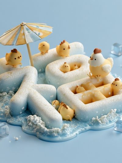 Cute Chick Pool Party Poster.