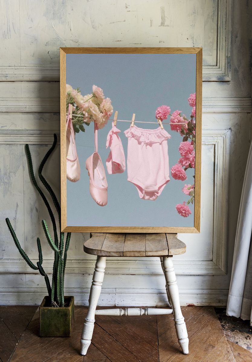 Ballet Attire and Flowers — Kids Room Print. — room view 1