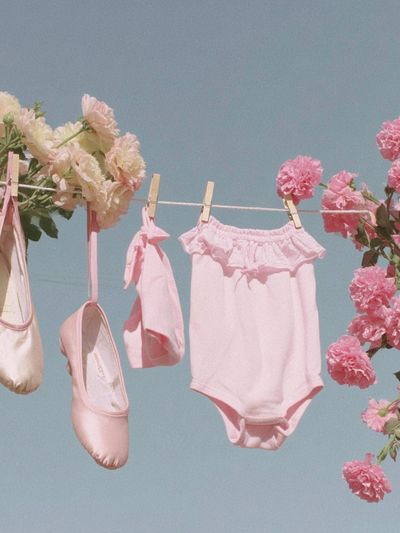 Ballet Attire and Flowers — Kids Room Print. poster print