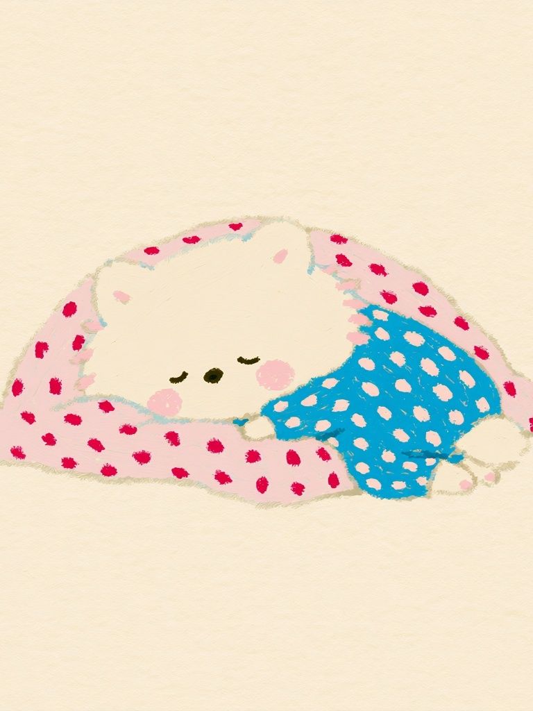 Sleeping Bunny Illustration Poster. poster — kids art