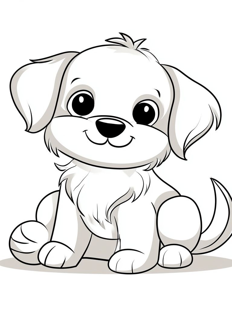Cute Puppy Cartoon Print. poster detail